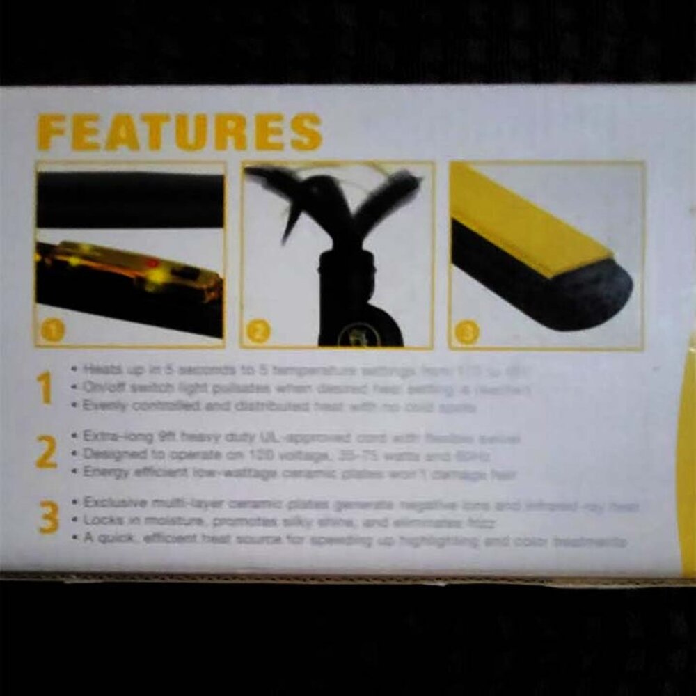 Infra Shine Ceramic Hair Straightener - Professional Styling Iron NIB - Picture 2 of 4